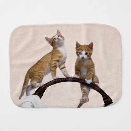 Cute Baby Cats Kittens Funny Gym Photo * Burp Cloth