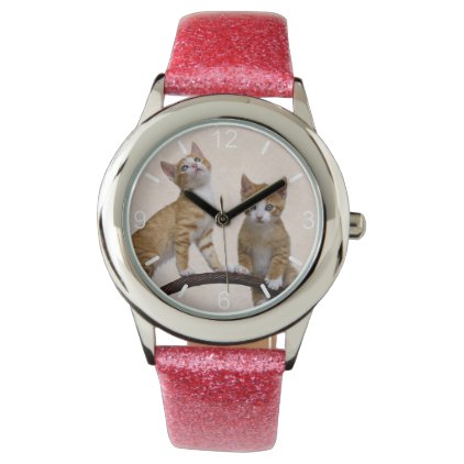 Cute Baby Cats Kittens Funny Gym Photo dial-plate Watch