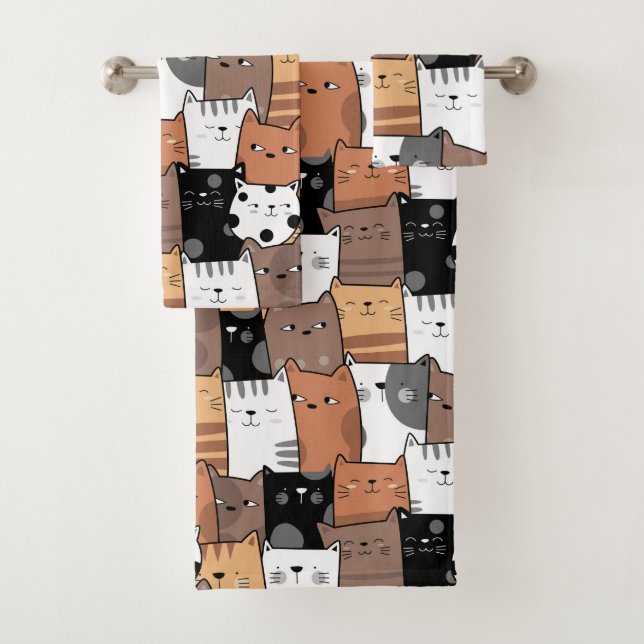 Cute baby cats pattern - Bath Towels (Insitu)