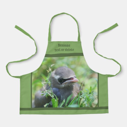 Cute Baby Cedar Waxwing Bird Personalized Apron