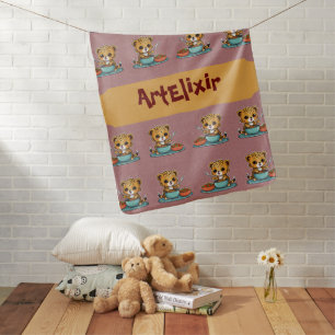 Cute Baby Cheetah Cooking Blanket