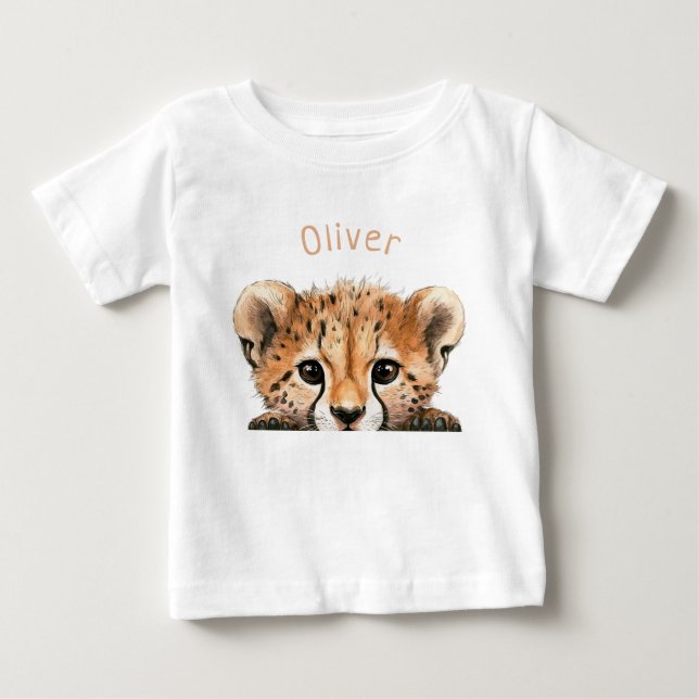 Cute Baby Cheetah Personalized  T-Shirt (Front)