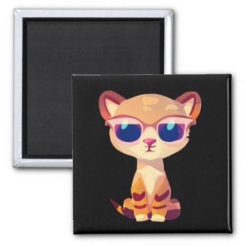 Cute Baby Cheetah with Sunglasses Magnet