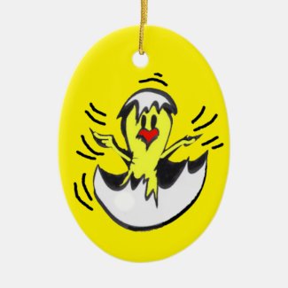 Cute Baby Chick Easter Ornament