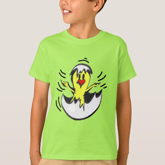 Cute Baby Chick Kids T-Shirt (Front)