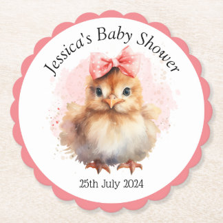 Cute baby Chick Paper Coaster