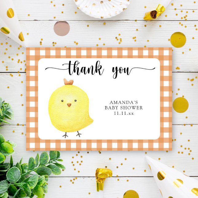 Cute baby chicken baby shower thank you (Creator Uploaded)