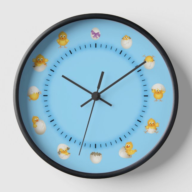 Cute baby chicken clock (Front)