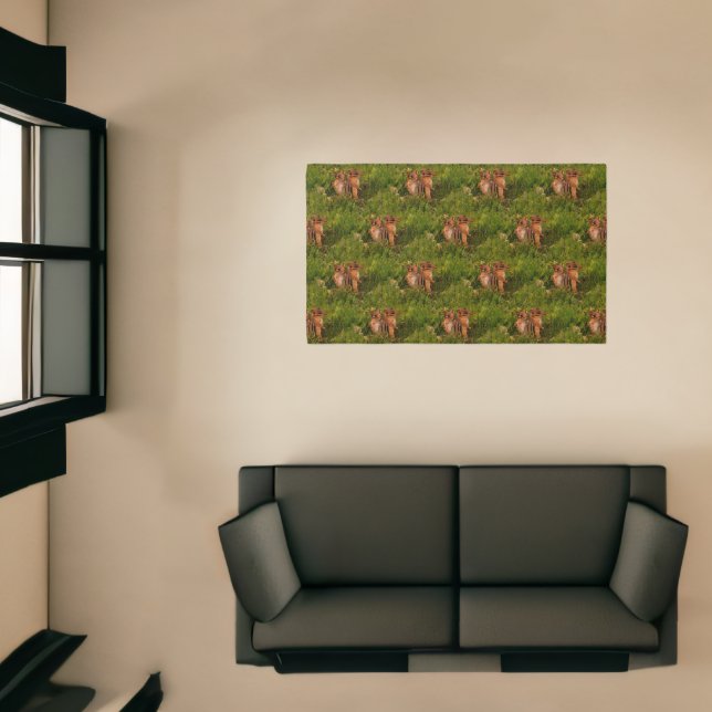 Cute Baby Chipmunks Nature Art Pattern  Rug (Insitu (Indoor 1))