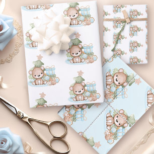 Cute Baby Christmas Wrapping Paper