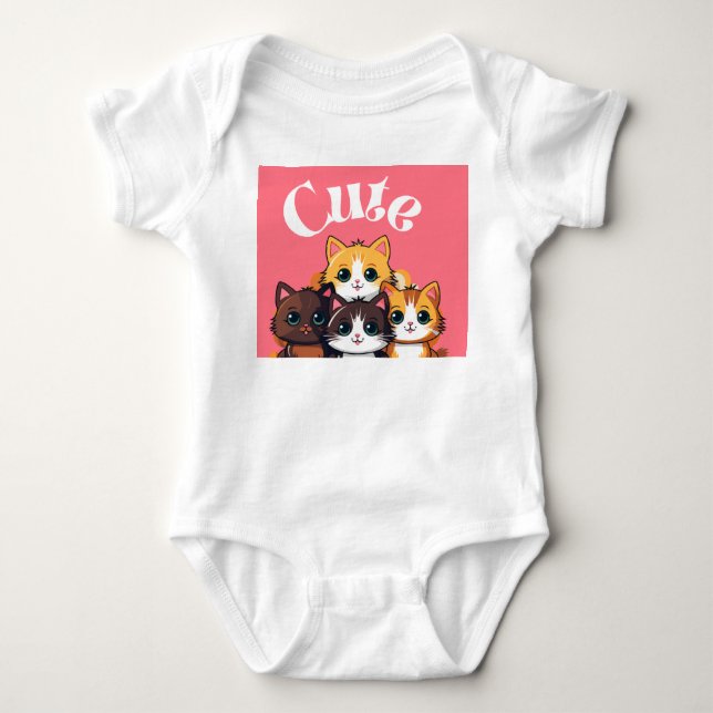 Cute baby clothe designs baby bodysuit (Front)