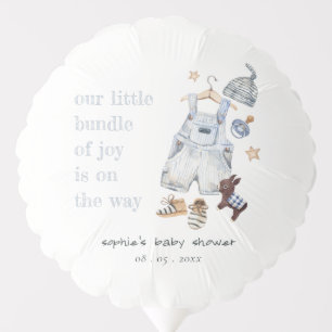 Cute Baby Clothes Essentials Blue Boy Baby Shower Balloon