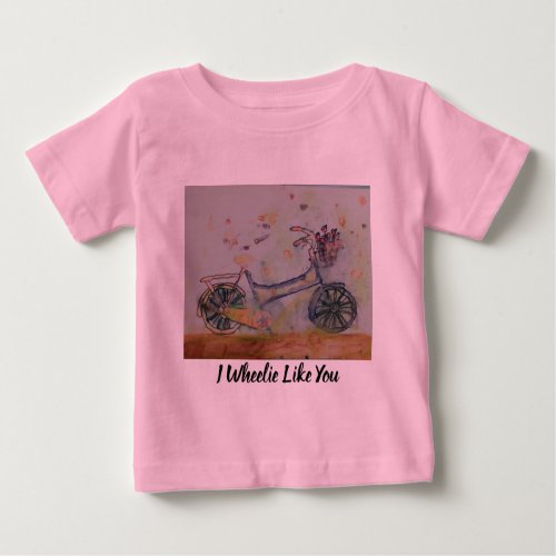 Cute baby Clothes I Wheelie Like You Funny Shirt