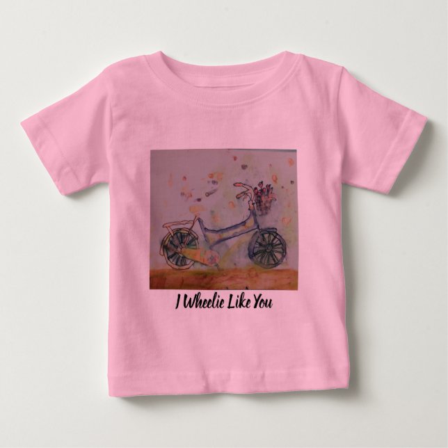 Cute baby Clothes, I Wheelie Like You, Funny Shirt (Front)