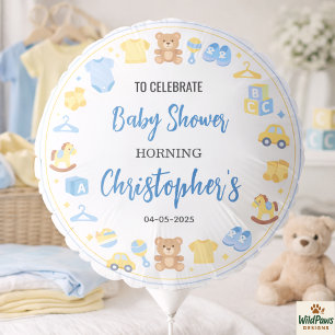 Cute Baby Clothes & Toys Boy Baby Shower Balloon
