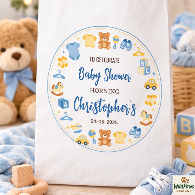 Cute Baby Clothes & Toys Boy Baby Shower Favor Bag (Cute Baby Clothes & Toys Boy Baby Shower Favor Bag
)