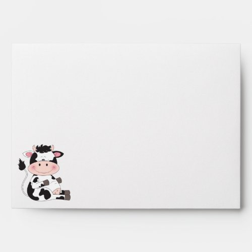 Cute Baby Cow Cartoon Envelope