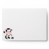 Cute Baby Cow Cartoon Envelope