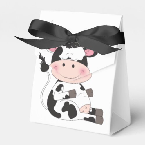 Cute Baby Cow Cartoon Favor Boxes