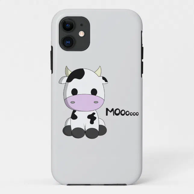 Cute baby cow cartoon kids Case-Mate iPhone case | Zazzle