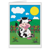 Cute Baby Cow Cartoon With His Favorite Treat (Front)