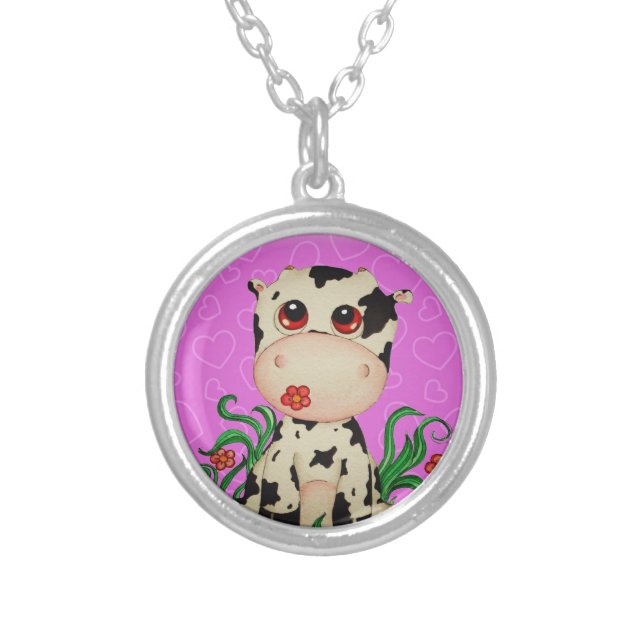 Cute Baby Cow Necklace (Front)