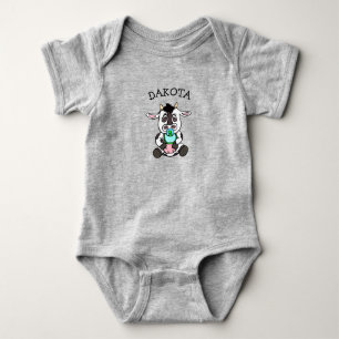 Cute Baby Cow Personalized Bodysuit