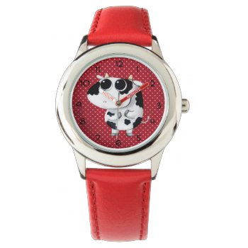 Cute Baby Cow Watch by colonelle at Zazzle