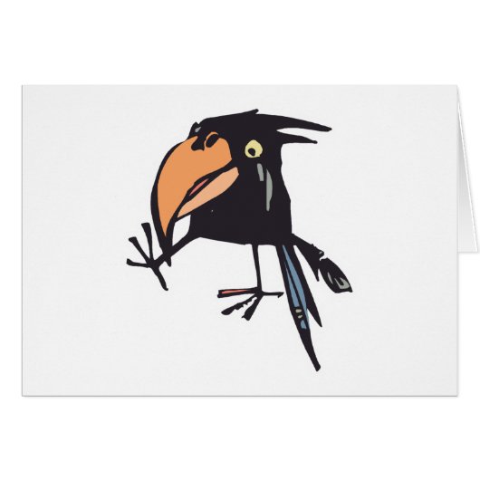 cute baby crow cards (Front Horizontal)