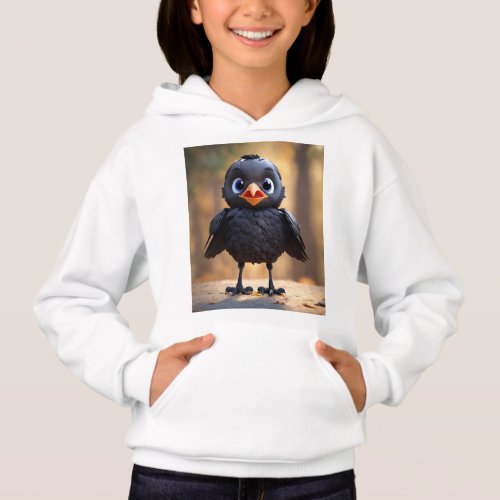 cute baby crow hoodie