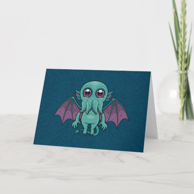 Cute Baby Cthulhu Monster Card (Front)
