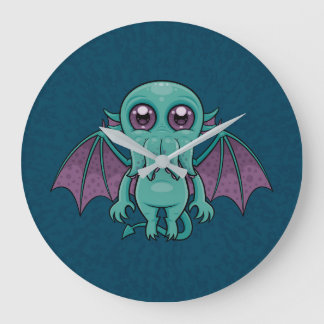 Cute Baby Cthulhu Monster Large Clock