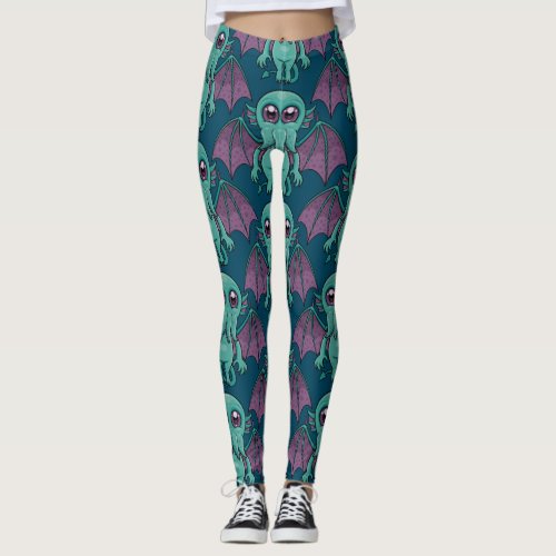 Cute Baby Cthulhu Monster Leggings