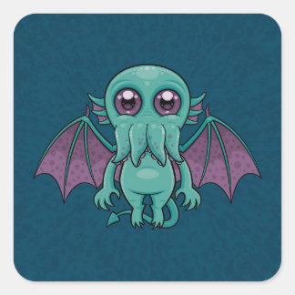 Cute Baby Cthulhu Monster Square Sticker