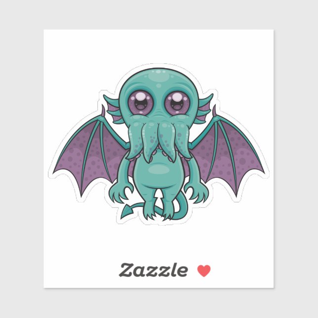 Cute Baby Cthulhu Monster Sticker (Sheet)