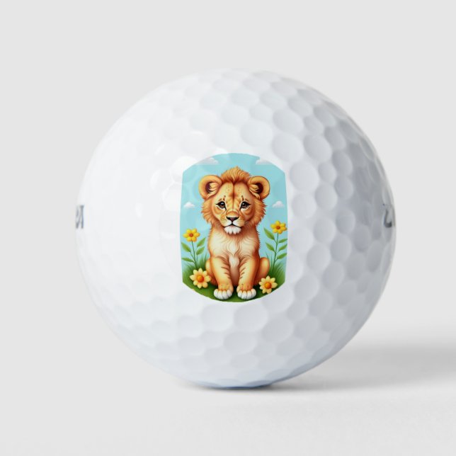 Cute Baby Cub  Golf Balls (Front)