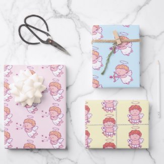 Cute Baby Cupids Pastel Valentine's Day
