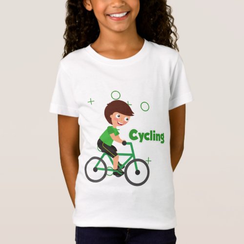 Cute Baby Cycling T_Shirt Design
