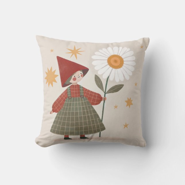 Cute Baby Daisy  Throw Pillow (Front)