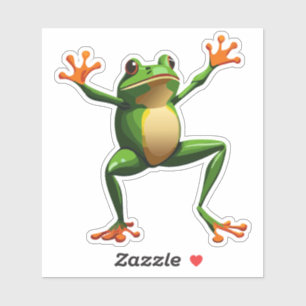 Cute Baby Dancing Tree Frog Sticker
