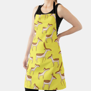 Cute Baby Deer and Family Apron