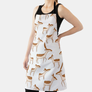 Cute Baby Deer and Family Apron