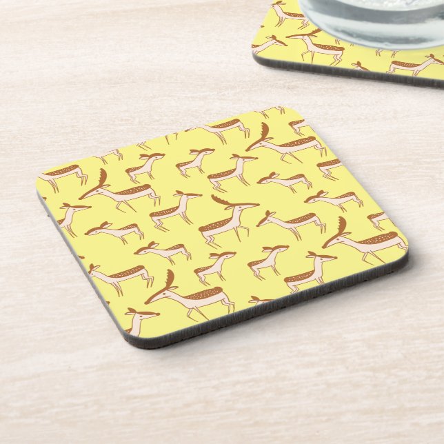 Cute Baby Deer and Family Beverage Coaster (Left Side)