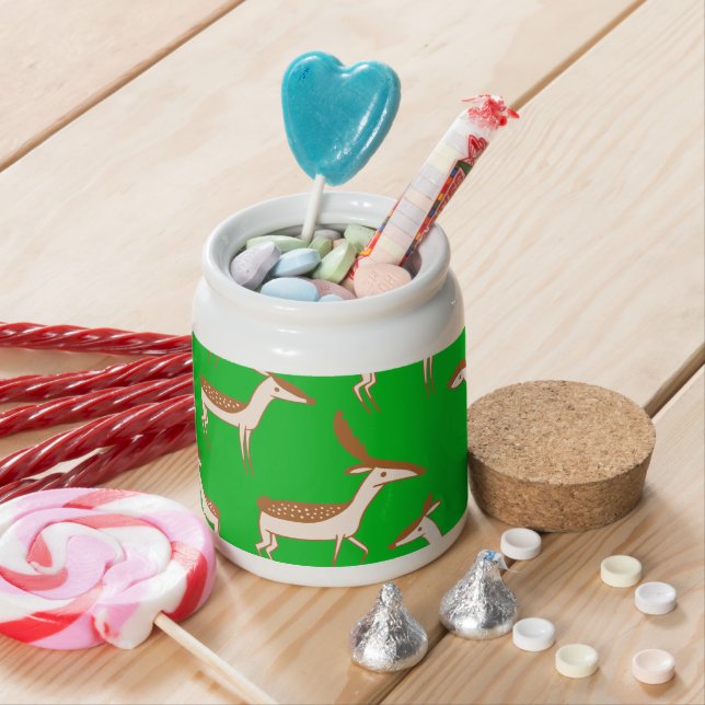 Cute Baby Deer and Family Candy Jar (In Situ)