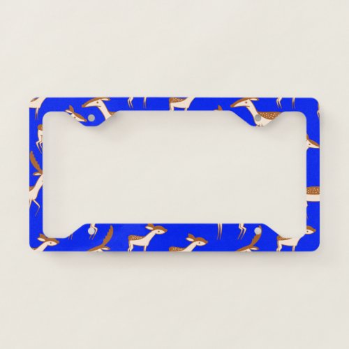 Cute Baby Deer and Family License Plate Frame
