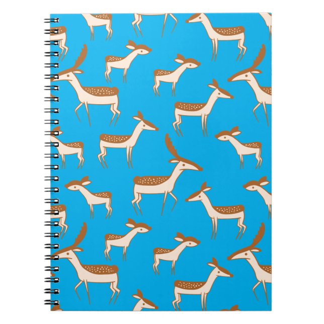 Cute Baby Deer and Family Notebook (Front)