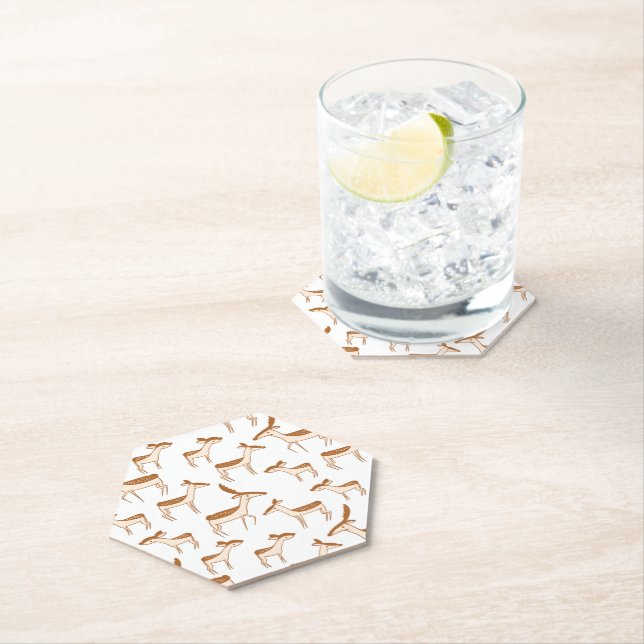 Cute Baby Deer and Family Paper Coaster (Insitu)