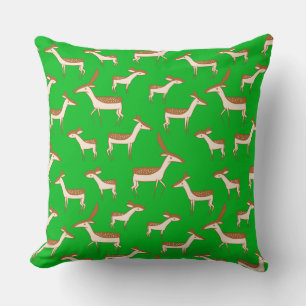 Cute Baby Deer and Family Throw Pillow