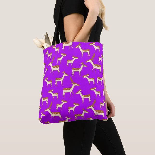 Cute Baby Deer and Family Tote Bag (Close Up)