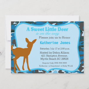 Cute Baby Deer Baby Shower Invitation